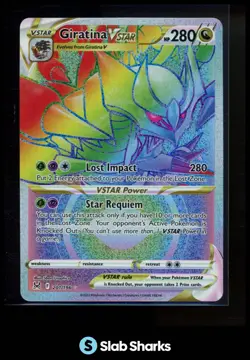 2022 POKEMON SWSH LOST ORIGIN #201/196 GIRATINA VSTAR SECRET RARE RAINBOW - Image 1
