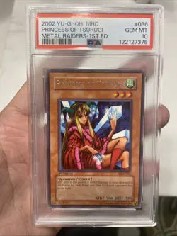 2002 YUGIOH! MRD-METAL RAIDERS 1st EDITION 086 PRINCESS OF TSURUGI PSA 10 Pop 22 - Image 1