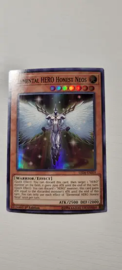 Yugioh Elemental HERO Honest Neos LED6-EN019 Super Rare 1st Ed NM - Image 1
