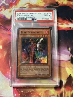 Yugioh BLAST MAGICIAN FET-EN020 1st Edition PSA 10 super rare GEM MINT - Image 1