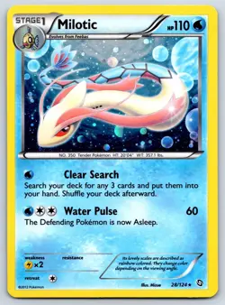 Milotic - Cosmos Holo - BW Dragons Exalted 28/124 Blister Promo Pokemon Card LP - Image 1