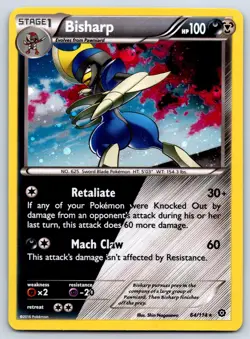 Bisharp - Cosmos Holo XY Steam Siege 64/114 Knockout Collection Pokemon Card LP - Image 1