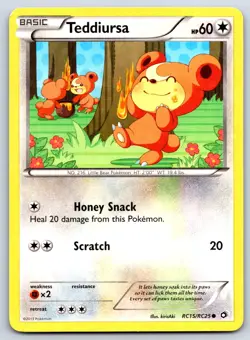 Teddiursa - Holo - Legendary Treasures Radiant Collection RC15 Pokemon Card LP - Image 1