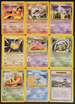 2000 Pokemon Neo Genesis German 9 Card Lot - Image 1