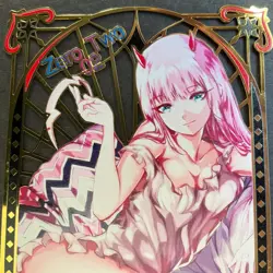 WES - Goddess Story Gold METAL Card - Random Serial Number #/200! Zero Two 2 - Image 2