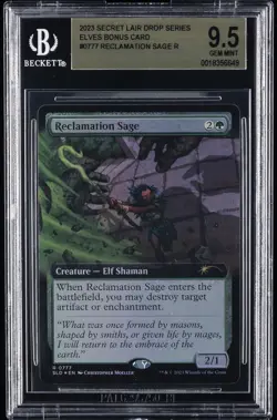 2023 MTG SECRET LAIR DROP SER ELVES BONUS CARD R #0777 RECLAMATION SAGE BGS 9.5 - Image 1
