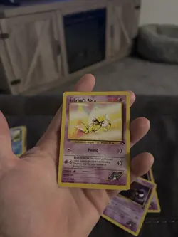Pokemon TCG Sabrina's Abra 93/132 Gym Challenge Unlimited Common Card LP - Image 1