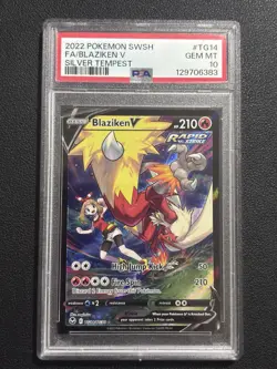 Blaziken V TG14/TG30 PSA 10 Sword & Shield Silver Tempest Pokemon Card - Image 1