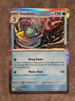 Inteleon Stamped Prerelease Promo Holo Pokemon Card MEP 002 - Image 1