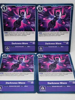 ST10-15 Darkness Wave Option Uncommon Digimon Classic Collection Card X4 NM - Image 1