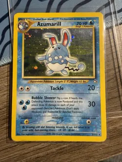 Pokemon TCG Azumarill Neo Genesis Holo Card 2/111 - Image 1