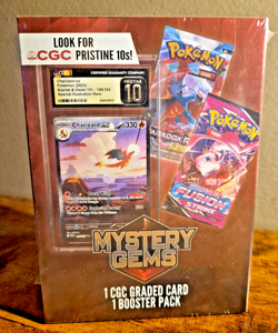 Pokemon Mystery Gems 1 Booster Pack with 1 CGC Graded Card New Sealed S106 - Image 1
