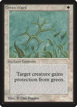 Green Ward Beta HEAVILY PLD White Uncommon MAGIC THE GATHERING MTG CARD ABUGames - Image 1