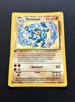 Pokemon Card - Machamp (Machomei) 1st Edition 8/102 Base Set Holo Rare GERMAN - Image 2