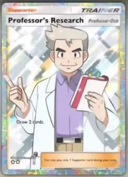 Pokemon Card Game Pocket Trading Professor OAK 2 Star Card ⭐⭐ - Image 1