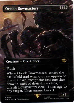 MTG: The Lord of the Rings: Borderless Orcish Bowmasters: LP Condition - Image 1