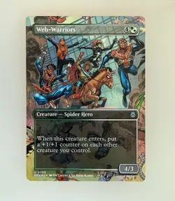Magic the Gathering: Marvel's Spider-Man Web-Warriors Borderless Foil NM - Image 1