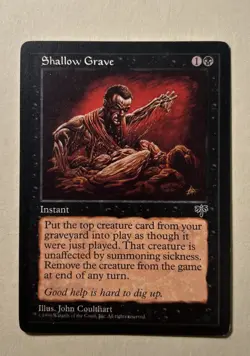 Shallow Grave - Mirage (MIR) - MTG - NM Unplayed - Image 1
