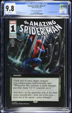AMAZING SPIDER-MAN #1 CGC 9.8 MAGIC THE GATHERING VARIANT MTG FINAL BATTLE PROMO - Image 1