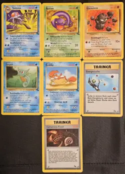 1999 Pokemon Fossil German Lot of 7 - Image 1