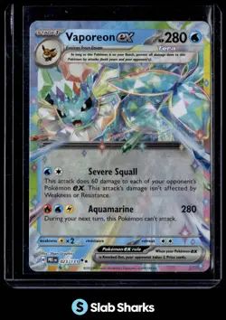 2025 POKEMON SV PRISMATIC EVOLUTIONS - PRE EN #023/131 VAPOREON EX - Image 1