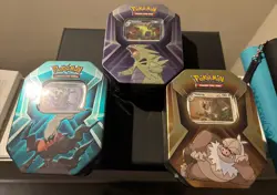 Pokemon TCG Triple Whammy Tins Tyranitar, Darkrai, Slaking - Image 1