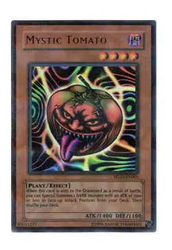 Yugioh- 1X Mystic Tomato - Parallel Rare - Promo - HL03-EN005 - Near Mint - Image 1