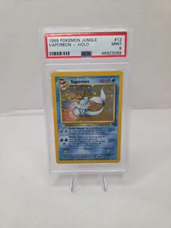1999 Pokemon Jungle Vaporeon Holo PSA 9 #12/64 - Image 1
