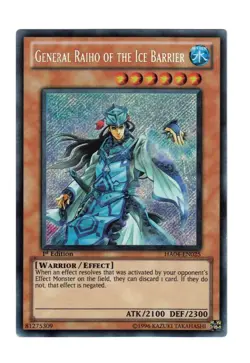 Yugioh- 1X General Raiho of the Ice Barrier - Sect - 1st - HA04-EN025 - LP - Image 1