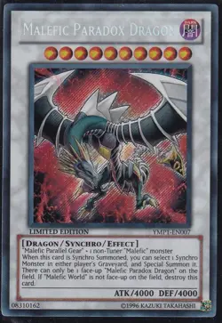 YUGIOH! MALEFIC PARADOX DRAGON - SECRET RARE LIMITED EDITION - YMP1-EN007 NM - Image 1