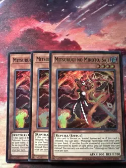 1x Yu-Gi-Oh! Mitsurugi No Mikoto, Saji - OP29-EN006 - Super Rare - NM X3 - Image 1