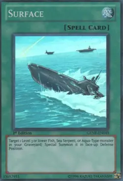 Yugioh! MP Surface - GENF-EN049 - Super Rare - Unlimited Edition Moderately Play - Image 1