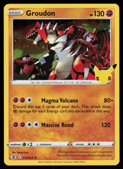 Celebrations Groudon #017/025 POKEMON CARD Holo Rare - Image 1