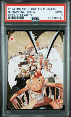2024 ONE PIECE GOLDEN PLAYING CARDS THE STRAW HAT CREW STRAW HAT CREW PSA 9 - Image 1