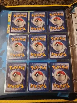 Pokemon Collection Binder Vintage Lot of Cards Holos Rares WoTC Base Set Etc - Image 2