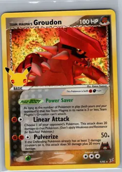 Team Magma's Groudon 9/95 Celebrations: Classic Collection - Pokemon Card - NM - Image 1