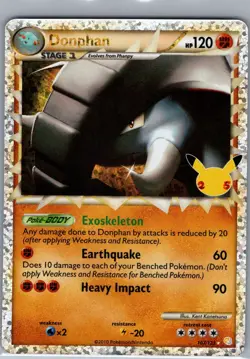 Donphan (Prime) 107/123 Celebrations: Classic Collection - Pokemon Card - NM - Image 1
