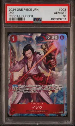 2024 ONE PIECE JAPANESE PREMIUM BOOSTER ONE PIECE CARD THE BEST- FOIL IZO PSA 10 - Image 1