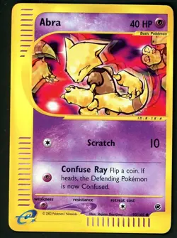 Pokemon Card Abra 93/165 Reverse Holo Foil Expedition NM - Image 1