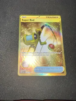 Pokemon Card Super Rod 276/193 Paldea Evolved Full Art Gold Hyper Rare NM-MINT - Image 1