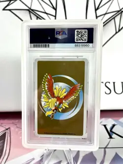 2000 Pokemon Eevee 4 of hearts Gold Poker Card PSA 10 (Ho-Oh) - Image 4