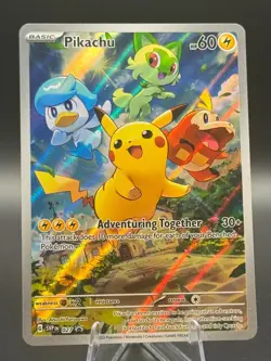 Pokemon Card Pikachu Svp Black Star Promos SVP027 Holo Promo TCG Full Art #27 - Image 1