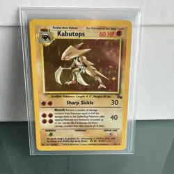 Pokemon TCG Kabutops Holo Rare Card 9/62 Fossil Unlimited 1999 Vintage - Image 1
