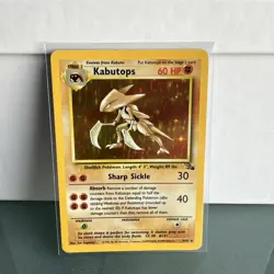 Pokemon TCG Kabutops Holo Rare Card 9/62 Fossil Unlimited 1999 Vintage - Image 2
