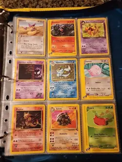 Pokemon Collection Binder Vintage Lot of Cards Holos Rares WoTC E-Reader Etc - Image 1