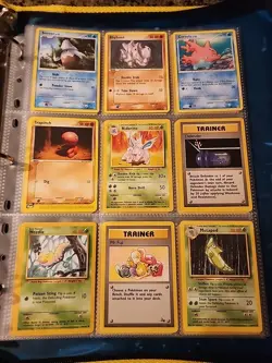 Pokemon Collection Binder Vintage Lot of Cards Holos Rares WoTC E-Reader Etc - Image 4