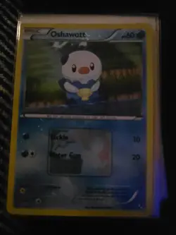 Oshawott 27/114 NM Pokemon League Promo Crosshatch Holo Foil BW B&W Pokemon Card - Image 1