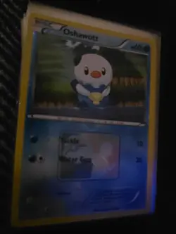 Oshawott 27/114 NM Pokemon League Promo Crosshatch Holo Foil BW B&W Pokemon Card - Image 2