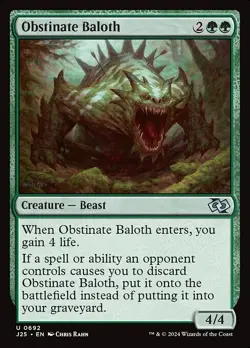 NM Obstinate Baloth, MTG, Foundations Jumpstart, Magic the Gathering, 692 - Image 1