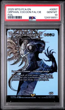 2025 MTG FINAL FANTASY: THROUGH THE AGES FOIL ORPHAN, COCOON FAL'CIE PSA 10 - Image 1